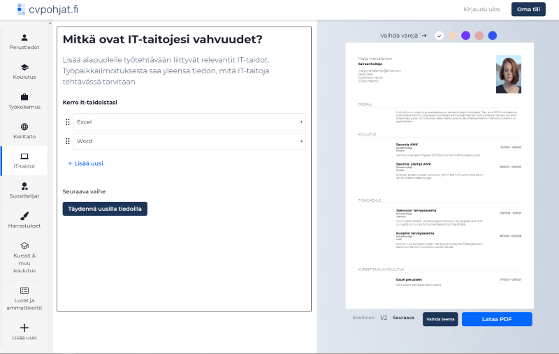 It-taidot ovat nykyään tärkeä osa CV:tä
