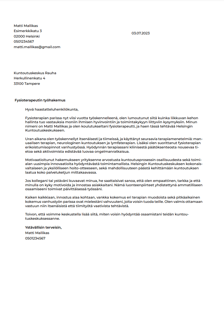 parhaat cv pohjat netissä