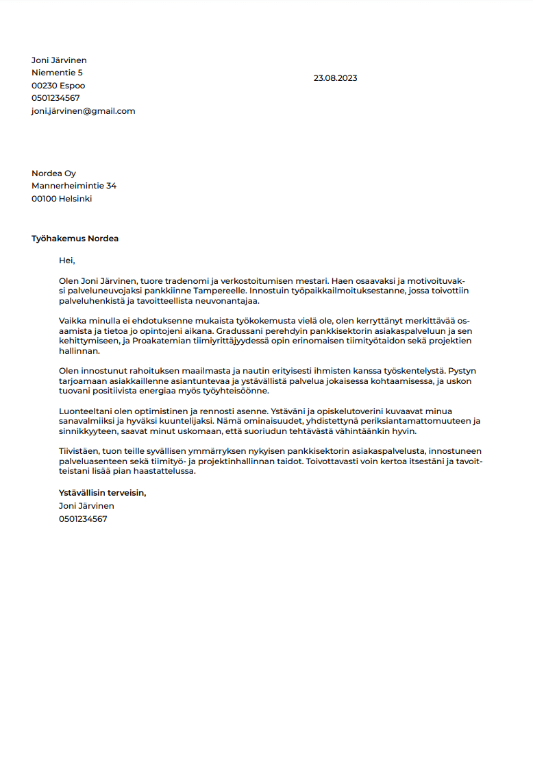 parhaat cv pohjat netissä