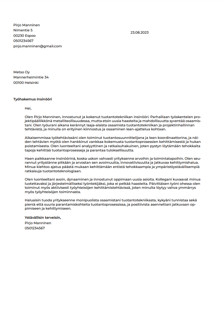 parhaat cv pohjat netissä