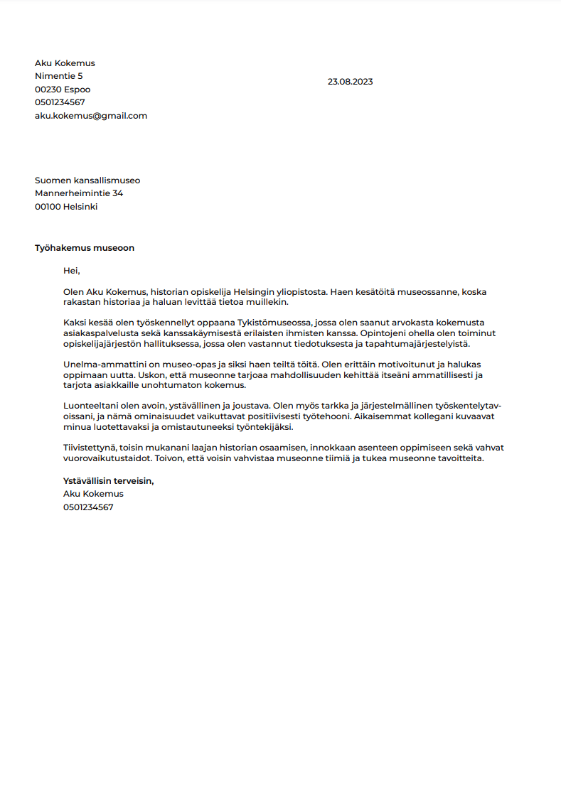parhaat cv pohjat netissä