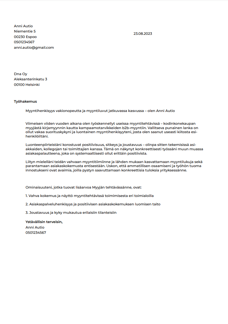 parhaat cv pohjat netissä
