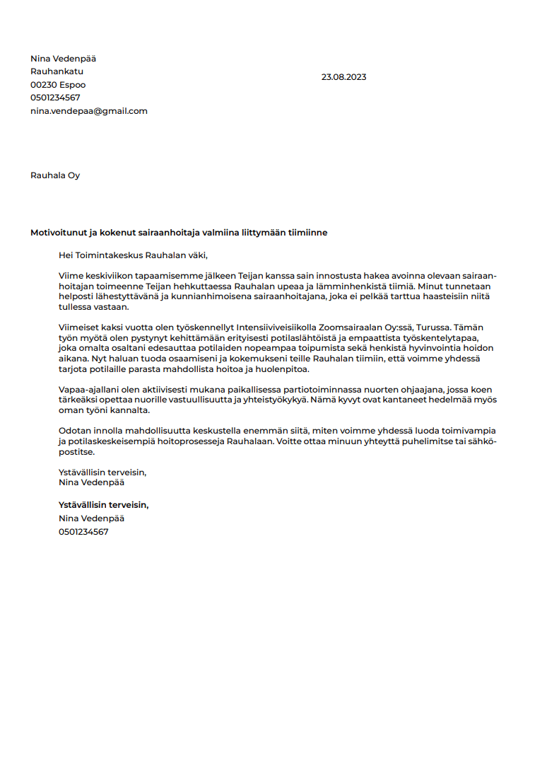 parhaat cv pohjat netissä
