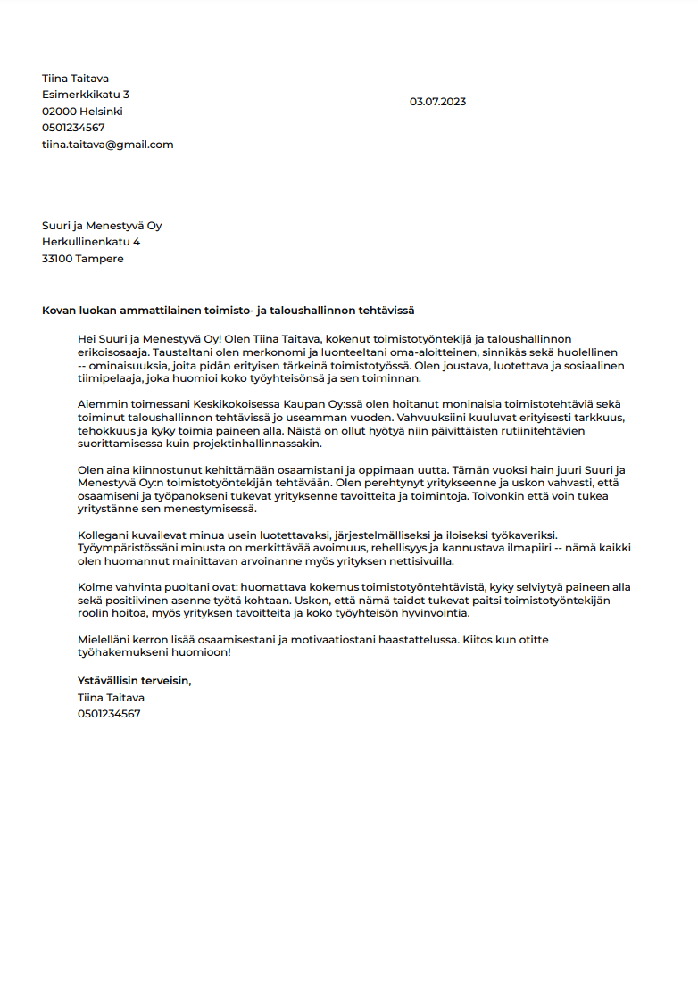 parhaat cv pohjat netissä